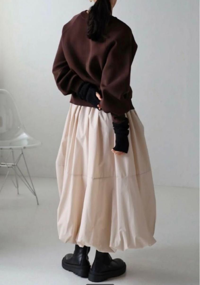 新品未使用タグ付きボンジュールサガンBonjour saganコクーンスカートふんわりボリュームバルーンシルエットロングスカート
