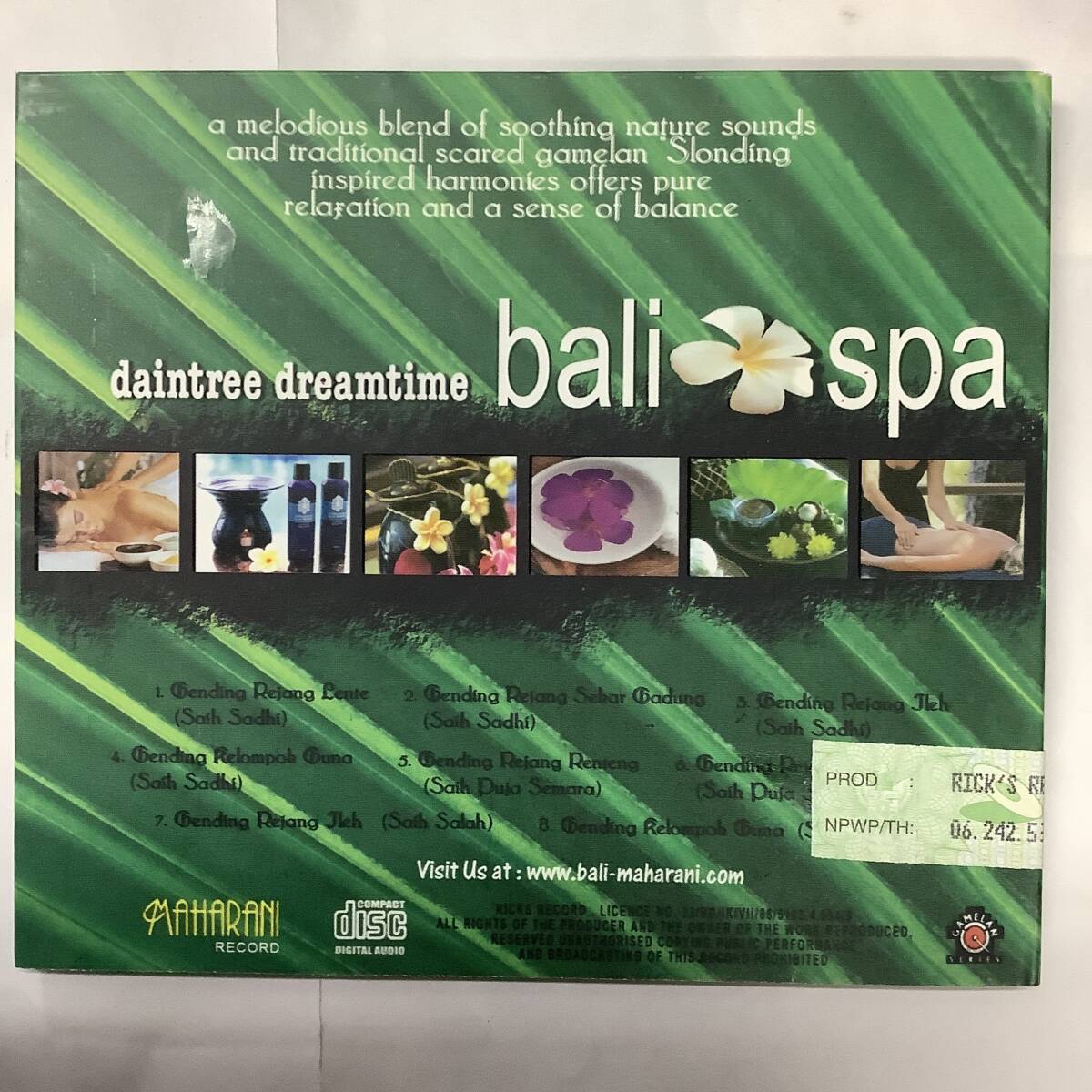 daintree dreamtime bali spa ガムラン インドネシア CD_画像3