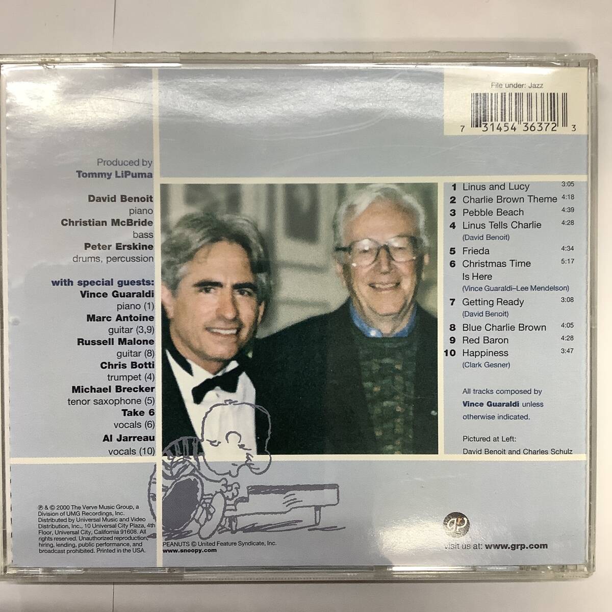 DavidBenoit Here’s to You Charlie Brown 50 Great Years 輸入盤CD 314543637-2 デイヴィッド ベノワ_画像2