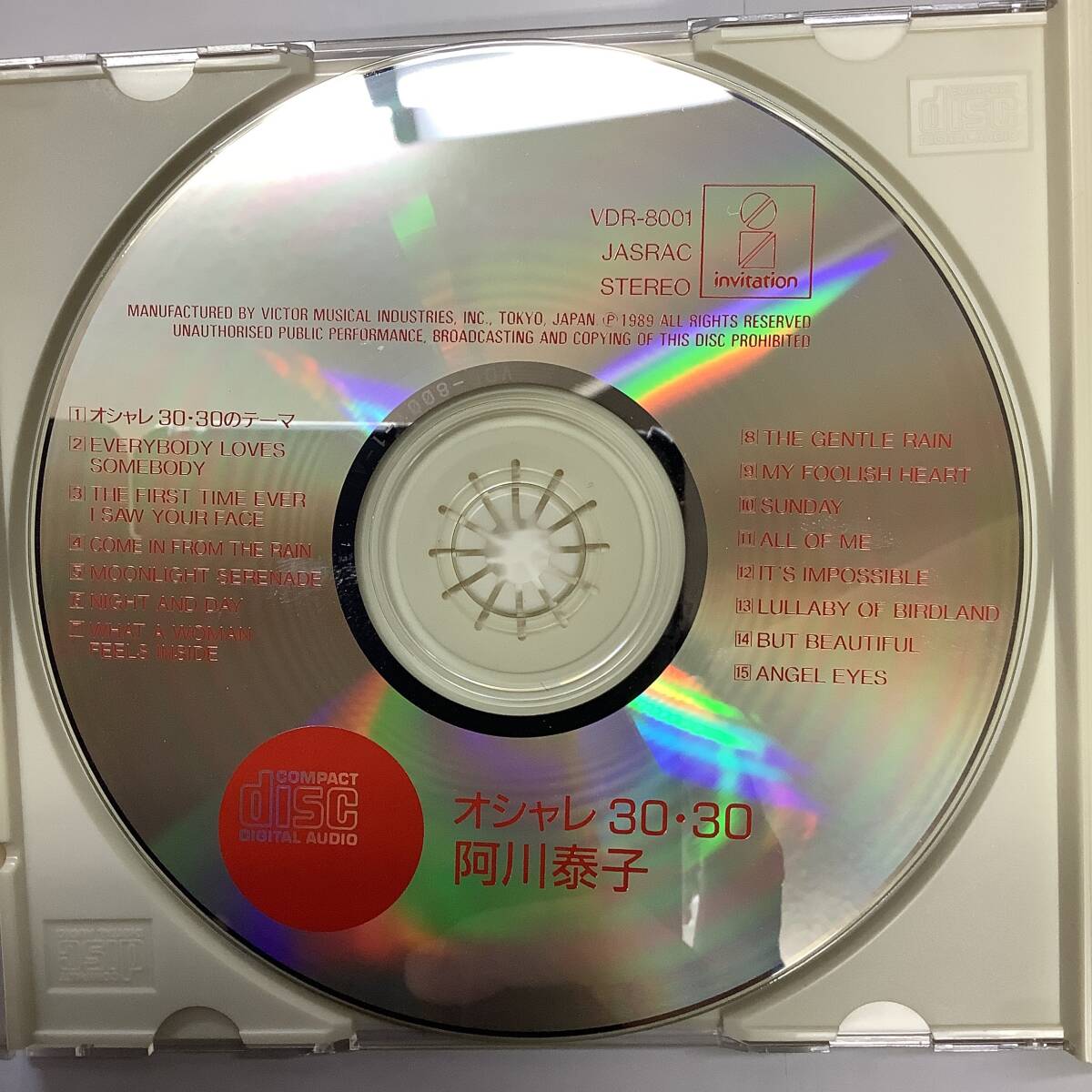 阿川泰子 オシャレ30・30 VDR-8001 2CDの画像7