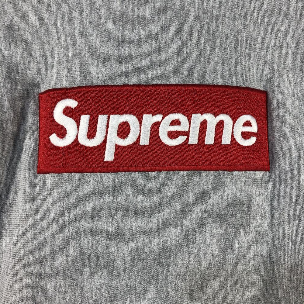 【中古】Supreme Box Logo Hooded Sweatshirt M グレー パーカー シュプリーム[240019419458]_画像2