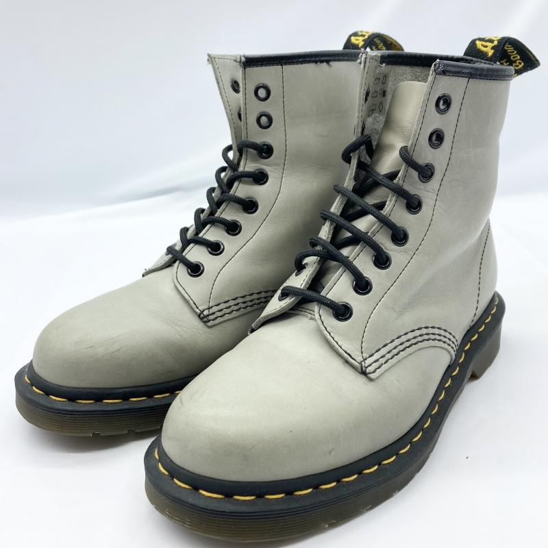 【中古】Dr.Martens ８ホール ブーツ UK7 グレー ドクターマーチン[240019442938]の画像1