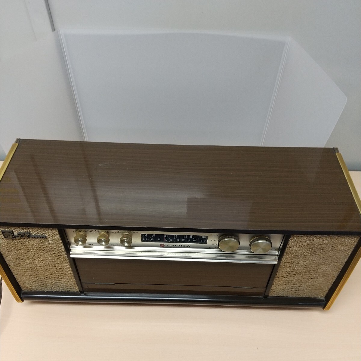 y042604t コロンビア FM AM STEREOPHONIC SOUND SYSTEM 333D 真空管 ラジオ レコードプレーヤーの画像6