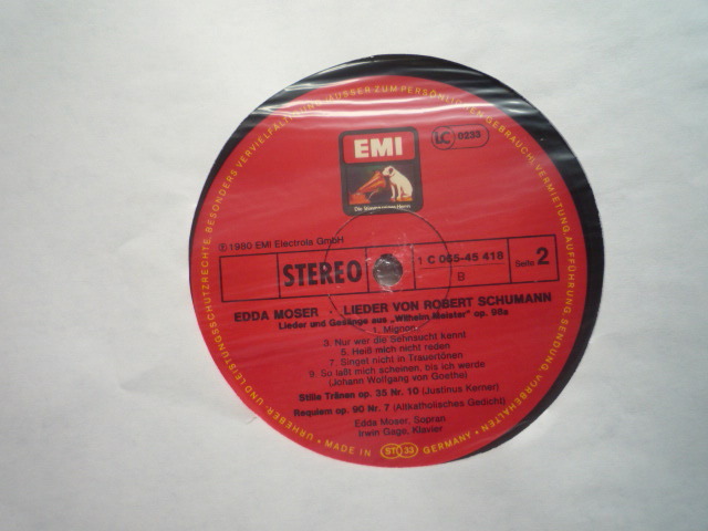 SQ02 独ELECTROLA盤LP R・シュトラウス、シューマン/歌曲集 モーザー/ゲージ_画像4