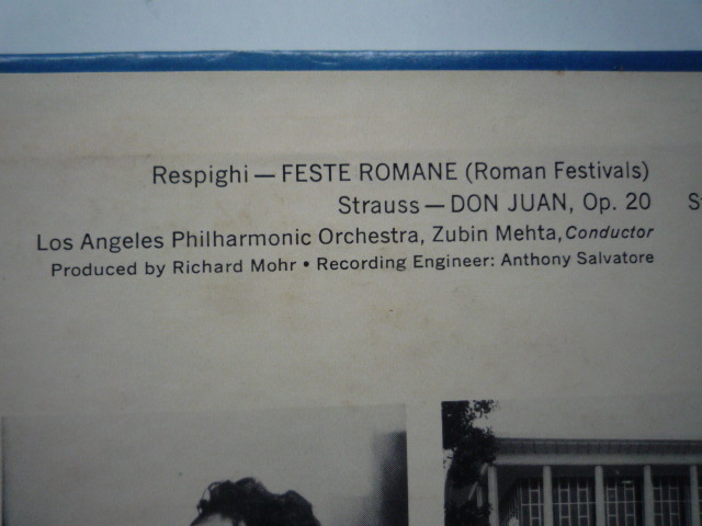 SR73 米RCA盤LP レスピーギ/ローマの祭り、管R・シュトラウス/ドン・ファン メータ/ロス・アンジェルスPO_画像2