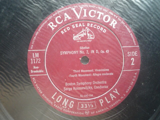 SS70 米RCA盤LP シベリウス/交響曲第2番 クーセヴィツキー/ボストンSO 初期イラストの画像2