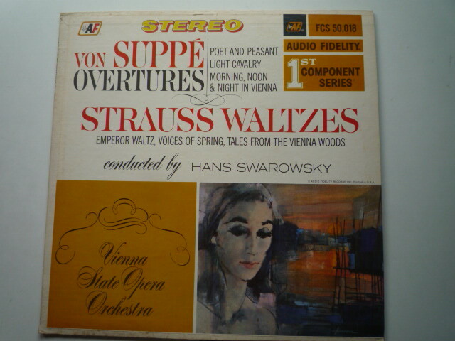 SS74 米AF盤LP スッペ/序曲集、J・シュトラウス/ワルツ集 スワロフスキー/ウィーン国立歌劇場Oの画像1