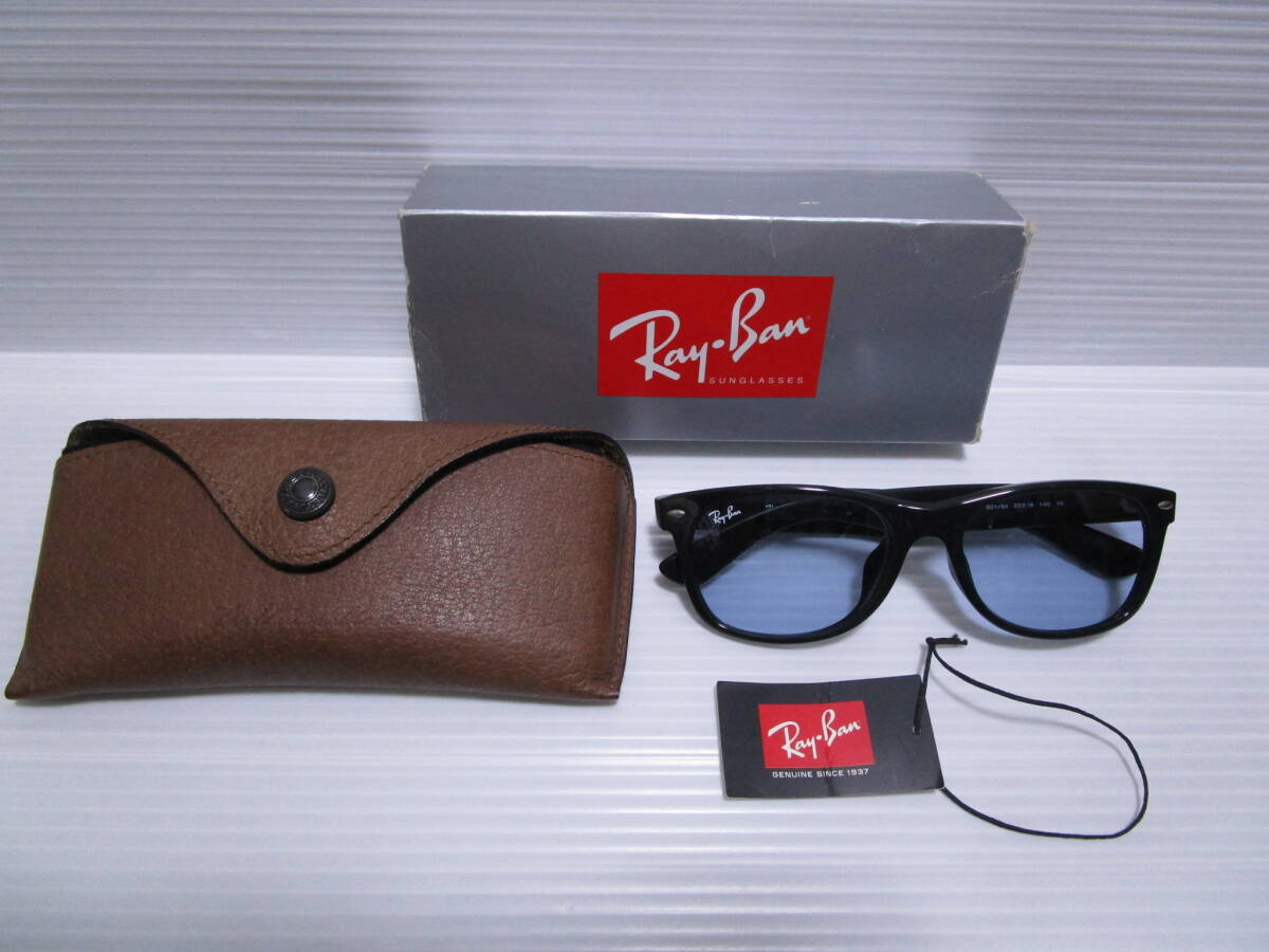 超特価!ほぼ未使用!美品即決!Ray-Ban レイバン NEW WAYFARER ニューウェイファーラー メンズ サングラス RB2132F 601/64 55□18 140 の画像2