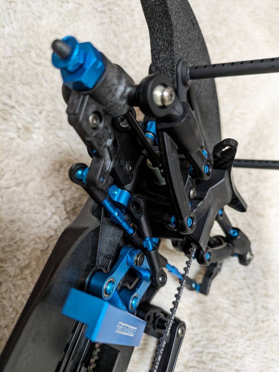 1/10RC TA08 PRO シャーシキット 58693 中古組み立て済み OP多数 ロワデッキサスアーム交換済みの画像3