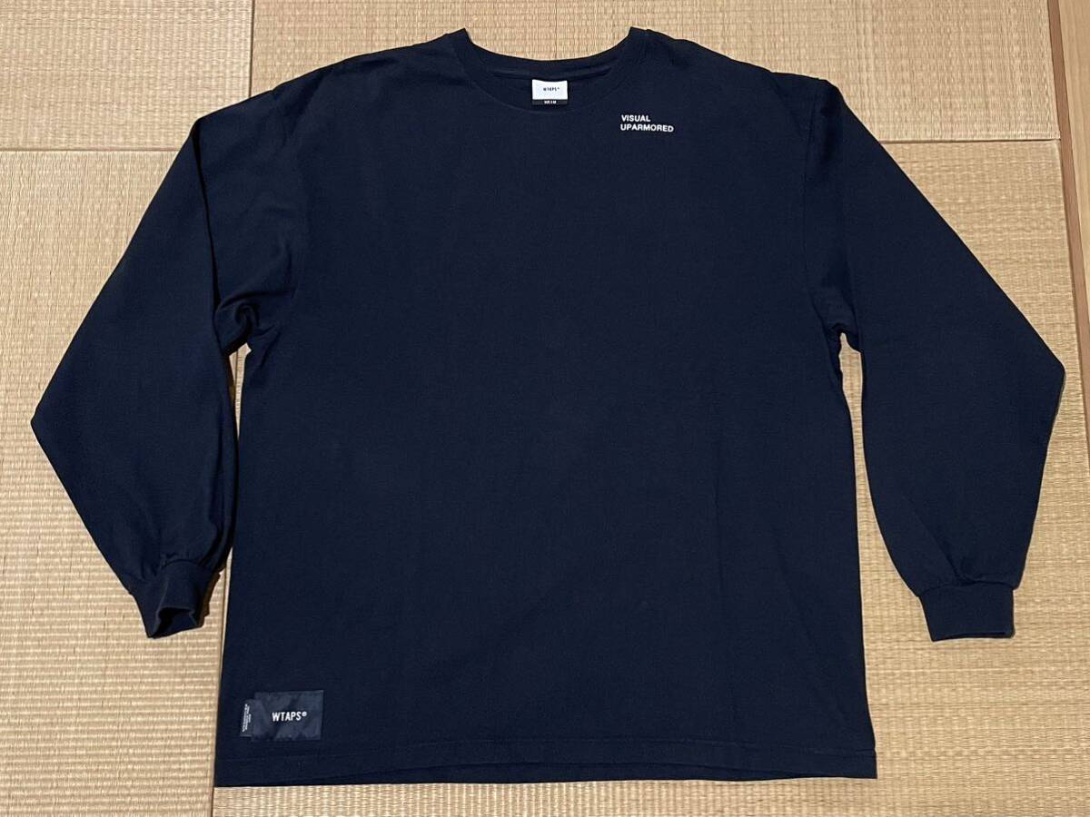 売切WTAPS23発売SNEAKシリーズVISUAL UPARMORED/LS/COTTON NAVYネイビー Mサイズ付属完備美品ダブルタップス ロンT長袖COLLEGEカレッジ24SSの画像3