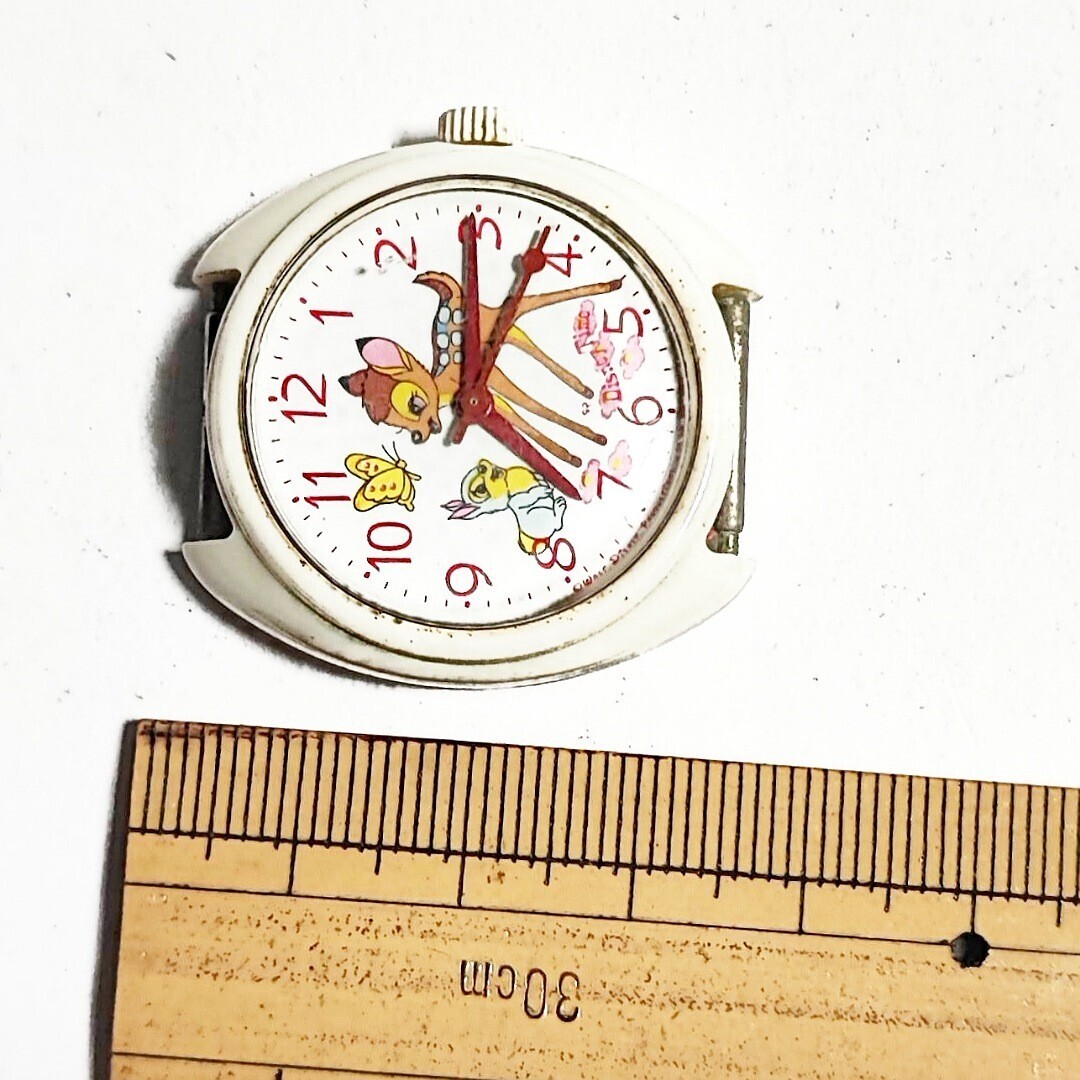 SEIKO DISNEY TIME セイコー ディズニータイム 5000-6040 バンビ BAMBI メンズレディースキッズ腕時計 手巻き ジャンク j150の画像4
