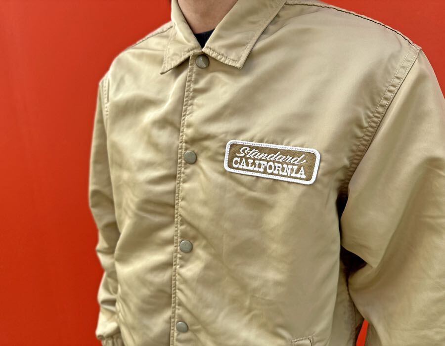 スタンダードカリフォルニア/StandardCalifornia SD Logo Patch Coach Jacket -Official Store Limited beige XL 限定 コーチジャケット の画像4