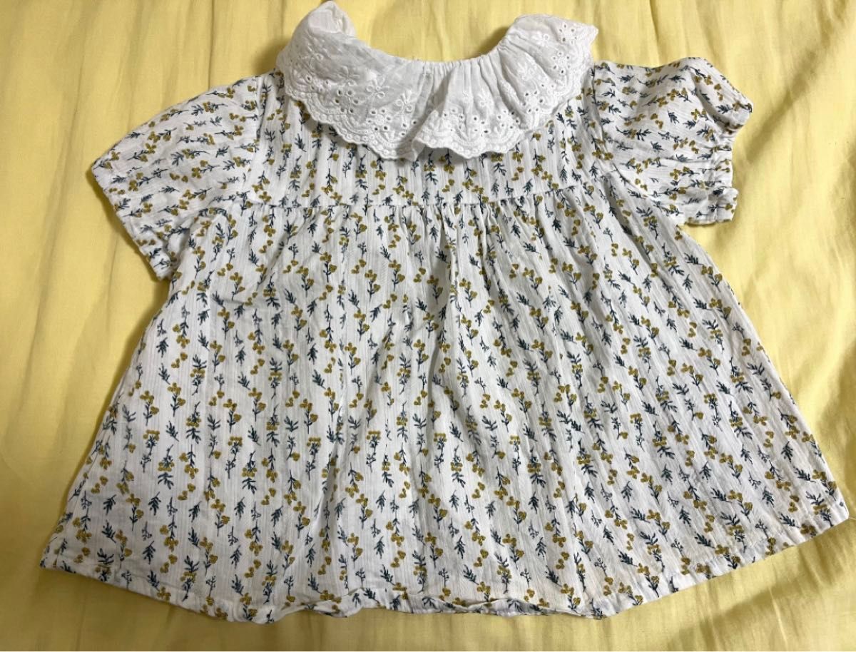 ブラウス チュニック　花柄　ベビーザラス　95 トップス　女の子　夏服　半袖