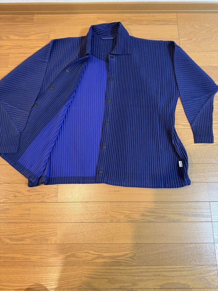 HOMME PLISSE ISSEY MIYAKE オム プリッセ イッセイ ミヤケ 2023年12月発売 プリーツ ジャケット HEATHER PLEATS HP33JC170 BLUE 3 sizeの画像5