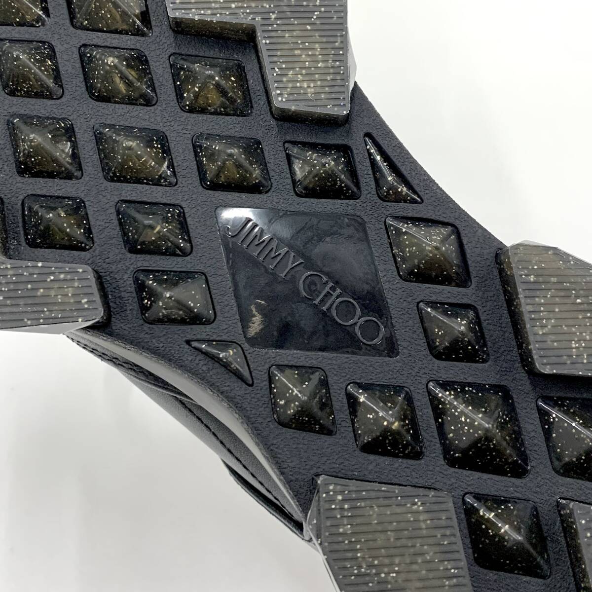 9346 未使用 ジミーチュウ DIAMOND レザー ビジュー スニーカー 9346 未使用 ジミーチュウ DIAMOND レザー ビジュー スニーカー
