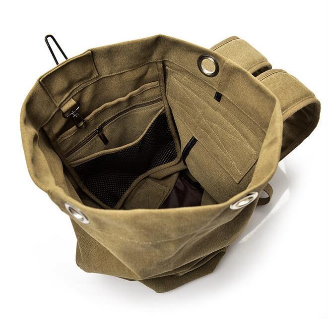 1 jpy ~ rucksack (F40) less .× canvas men's rucksack high capacity waterproof rain cover .. cotton canvas backpack 