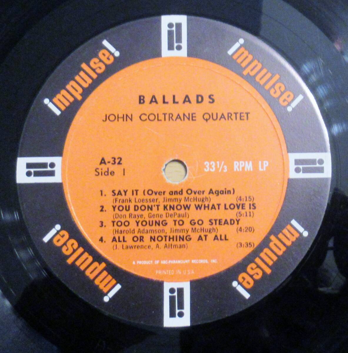 レコード〈 LP〉ジョン・コルトレーン・カルテット（JOHN COLTRANE) BALLADS_画像6