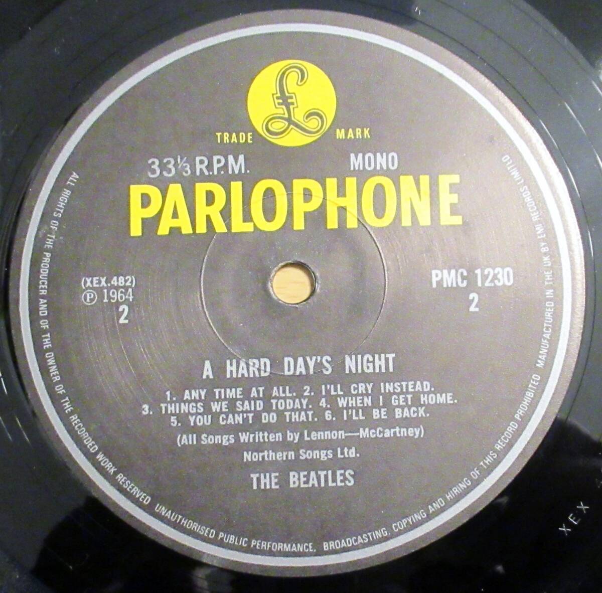 レコード〈 LP〉ザ・ビートルズ (THE BEATLES)A HARD DAY'S NIGHT (PMC 1230) mono_画像6