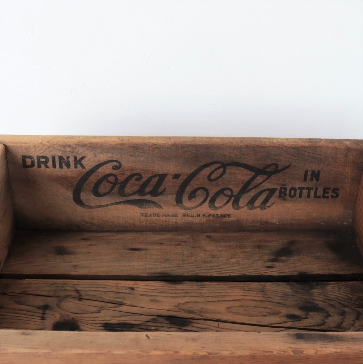 ＃3908　アメリカ　アンティーク　60s　木箱【Coca-Cola】コカ・コーラ　ウッドボックス　ディスプレイ　運搬箱　収納箱　店舗什器_画像8