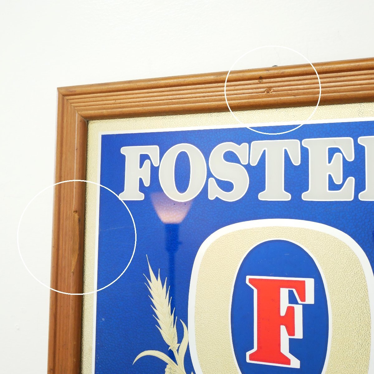 驚きの値段で FOSTER'S パブミラー ヴィンテージ フォスターズ 看板