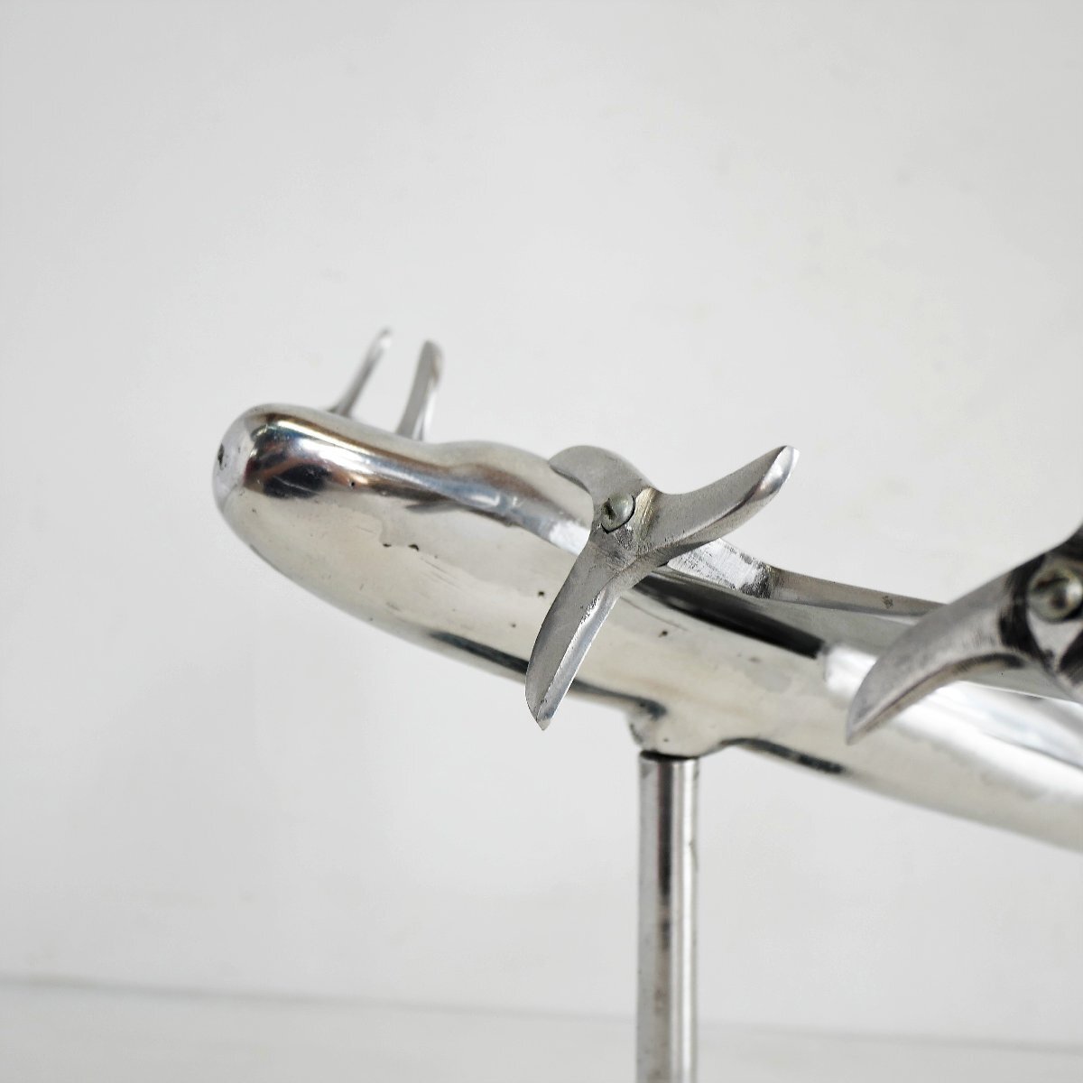 1960's アメリカ ヴィンテージ エアプレイン / 模型飛行機 アルミニウム製 メタルオブジェ アンティーク 置物 #506-221-516_画像9