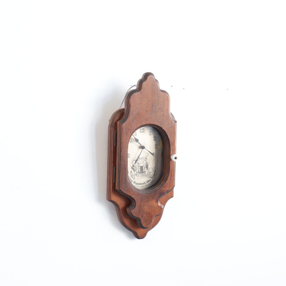 ヴィンテージ ウォールクロック / アメリカ USA 壁掛け時計 木製 ディスプレイ インテリア #502-039-282の画像2