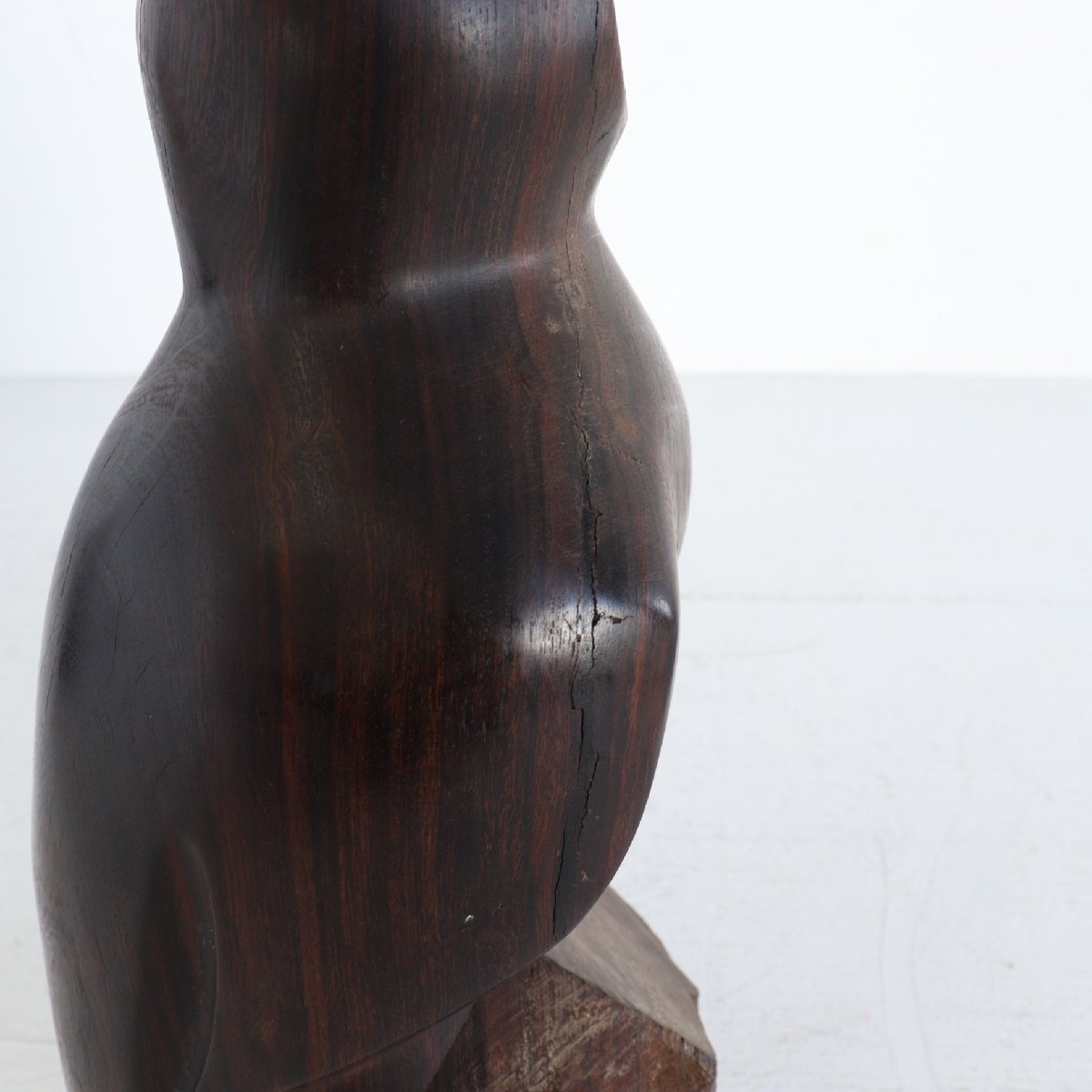 アメリカ ヴィンテージ 木彫り フクロウ /アイアンウッド 置物 オブジェ 飾り物 彫刻 ディスプレイ 木製 アンティーク#510-20-038-484_画像9