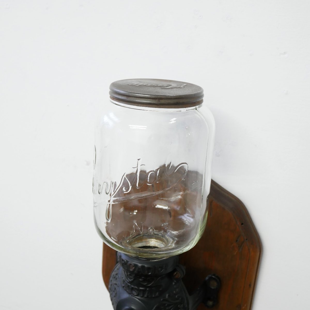 1900's アメリカ アンティーク コーヒーグラインダー Crystal No3 / ミル カフェ ディスプレイ小物 キッチン雑貨 #506-62-811_画像3