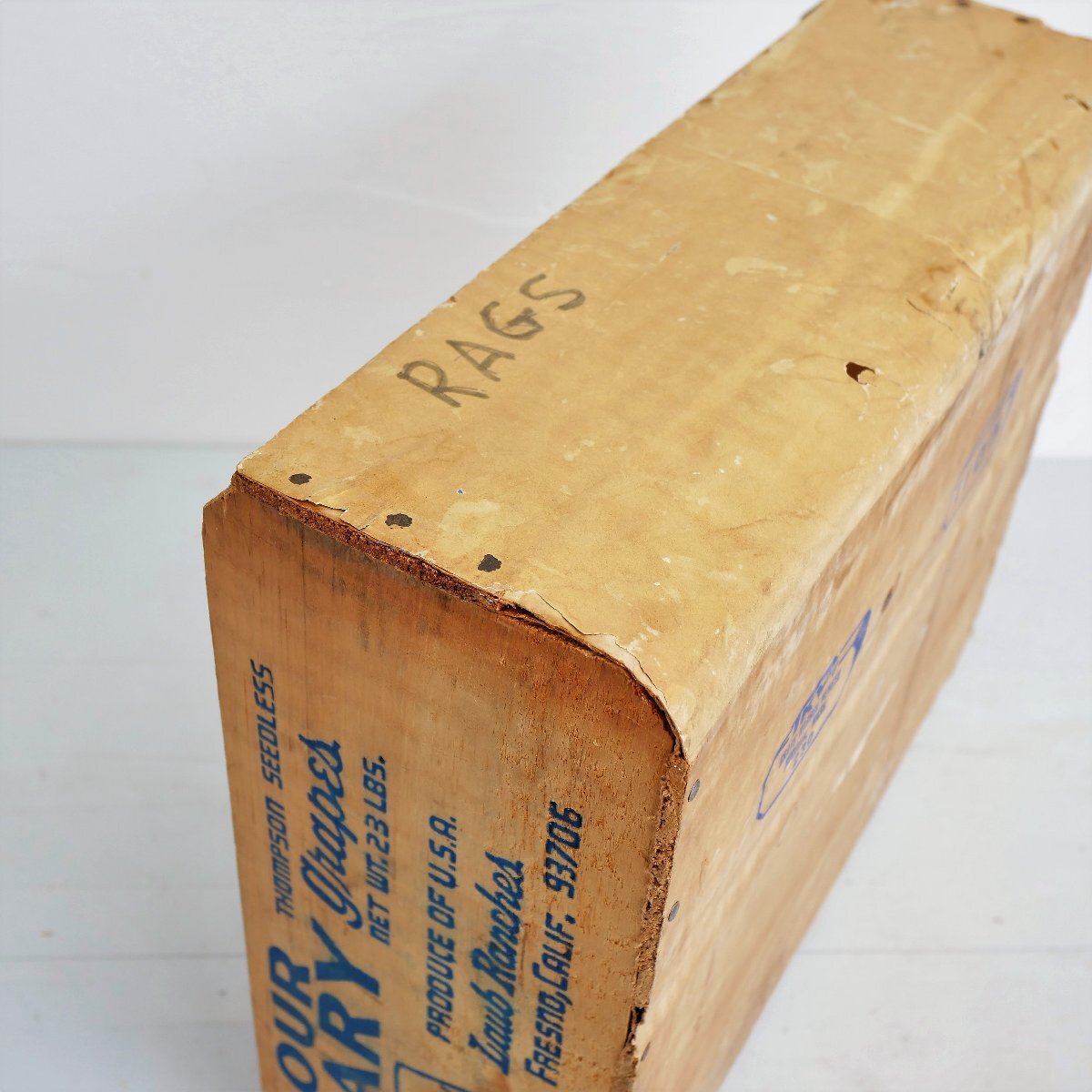 ヴィンテージ OUR DIARY ぶどうの木箱【#5490】カリフォルニア州フレズノ アンティーク ウッドボックス WOOD BOX_画像9