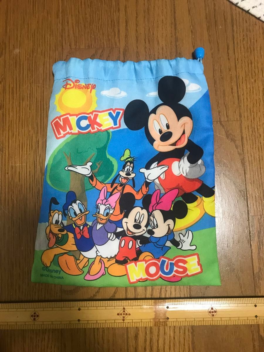 Disney ディズニー　 ミッキーマウス　巾着袋　昭和レトロ