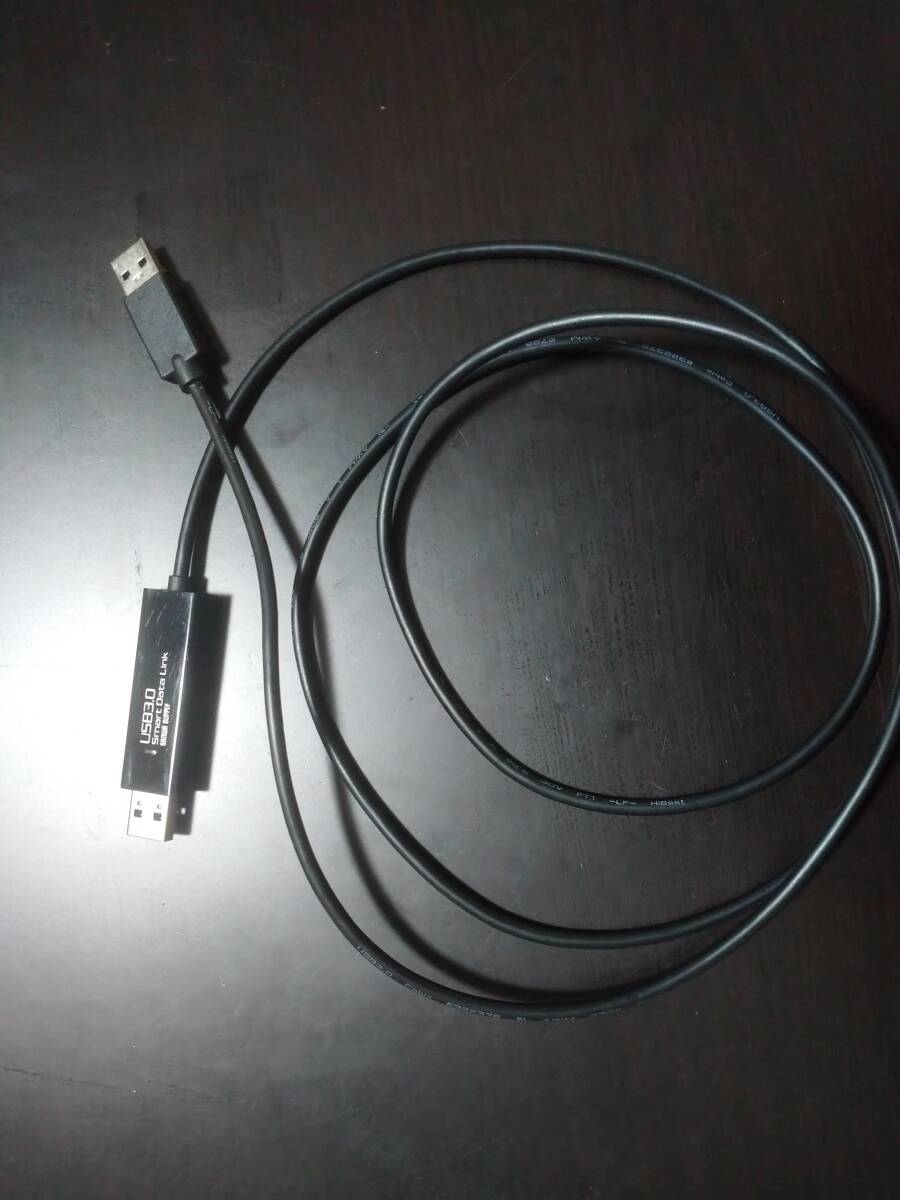 [送料無料]SANWA SUPPLY 1.5m USB3.0リンクケーブル 【A】⇔【A】 ドラッグ＆ドロップ対応（ブラック） KB-USB-LINK4の画像2