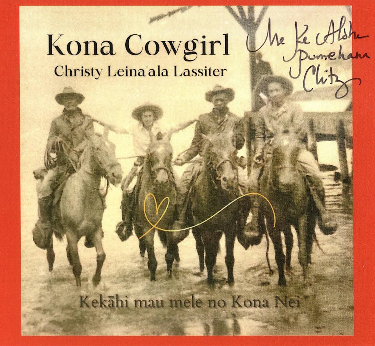 【CD】サイン入り Paniolo Hawaiian Christy Leina'ala Lassiter/Kona Cowgirl 2_画像1