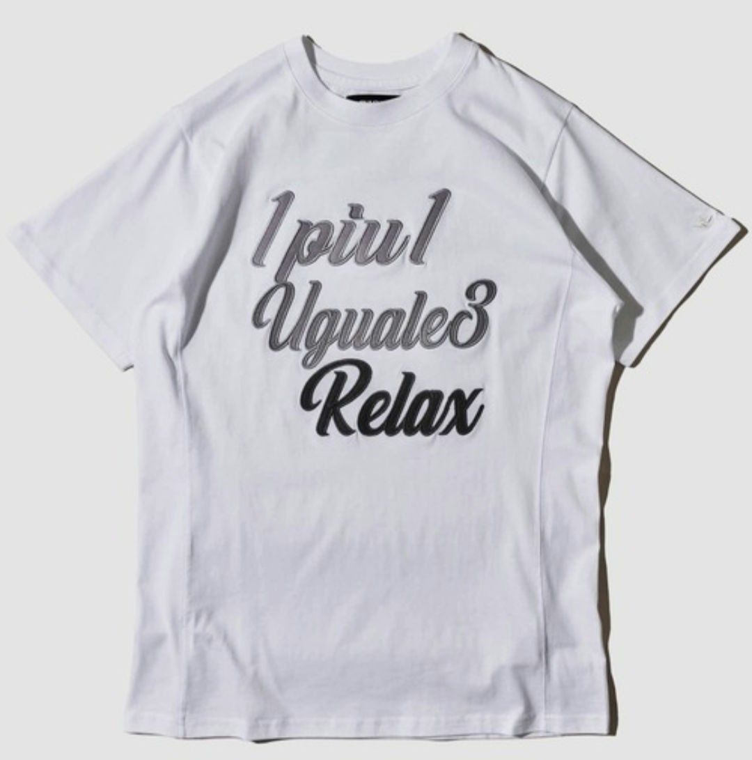 【新品未開封】1PIU1UGUALE3 RELAX 白 刺繍ロゴ半袖Tシャツ グラフィックプリントTシャツ Lサイズ