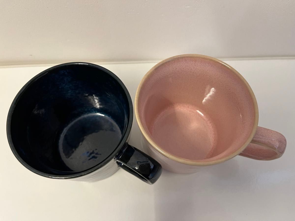 美濃焼　aito 製作所ペアマグカップ　ネイビーとピンク　　未使用品