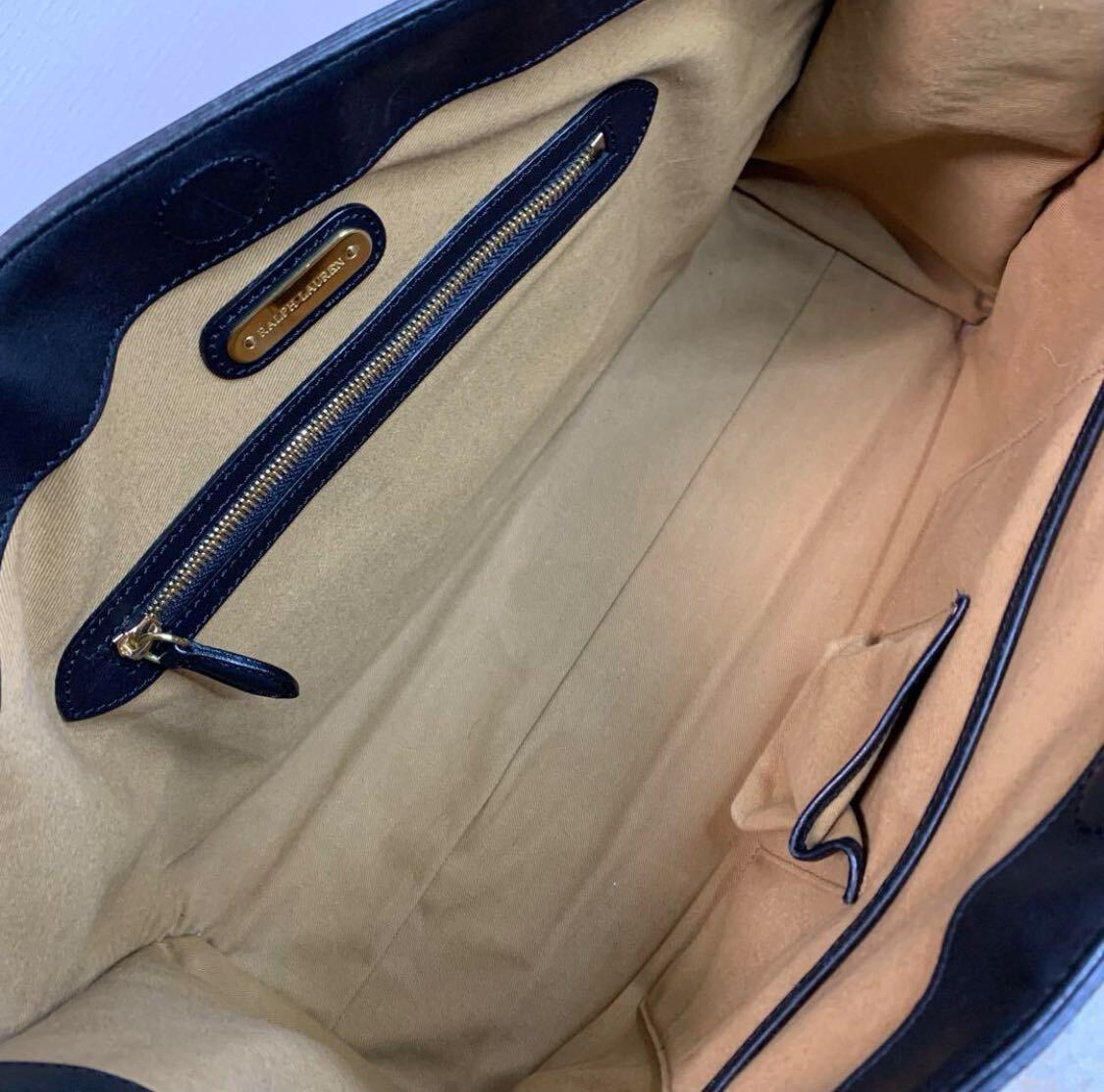[ прекрасный товар ] Ralph Lauren большая сумка A4 место хранения плечо .. возможно парусина 