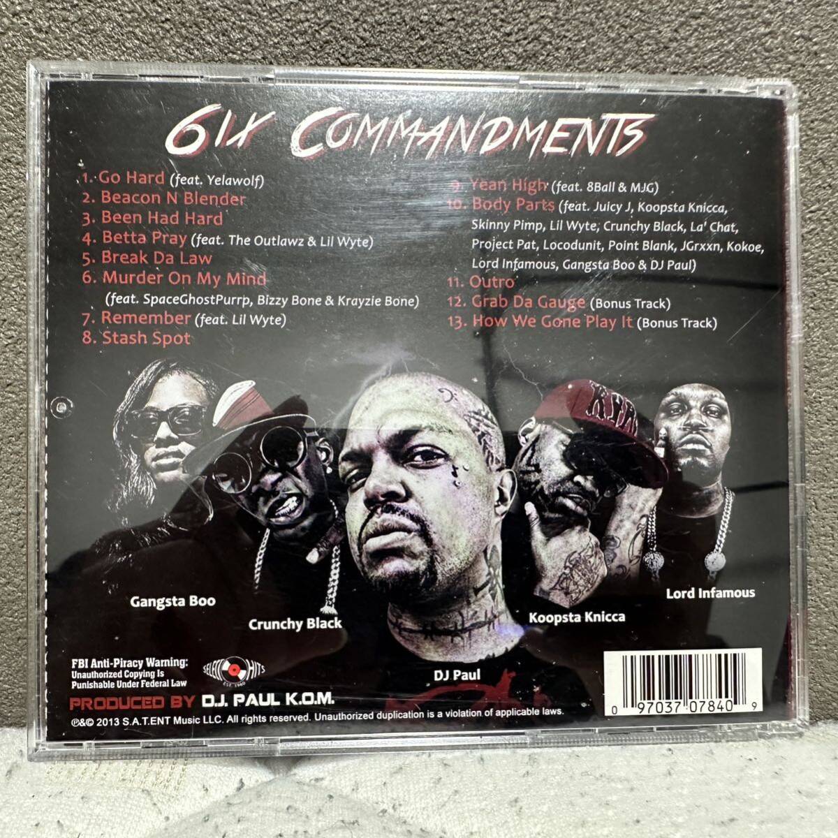 Da Mafia 6ix - 6ix Commandments / Memphis Tennessee G-Rap HipHop CD / DJ Paul Juicy J Skinny Pimp Point Blank Bone Thugs-N-Harmonyの画像2