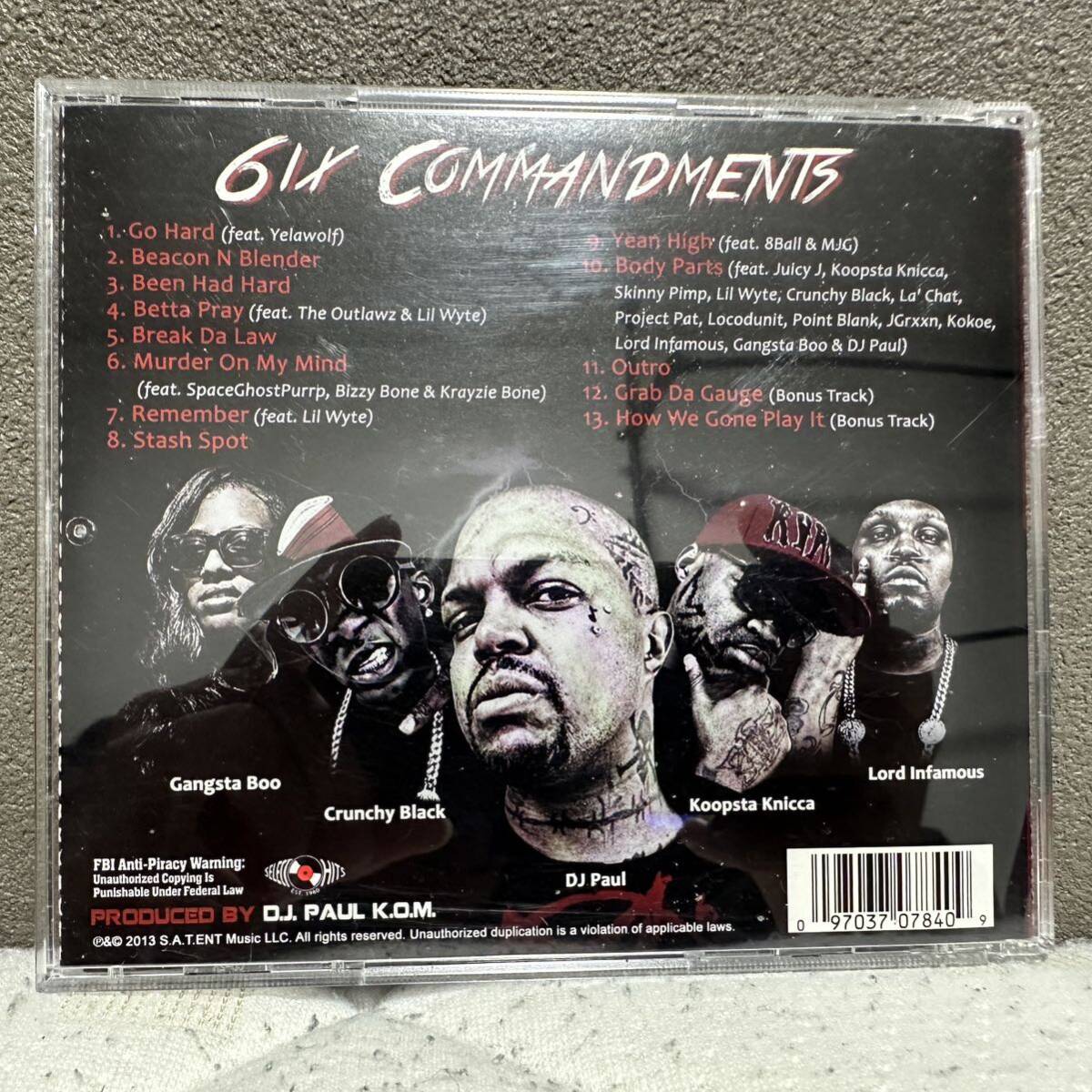 Da Mafia 6ix - 6ix Commandments / Memphis Tennessee G-Rap HipHop CD / DJ Paul Juicy J Skinny Pimp Point Blank Bone Thugs-N-Harmony