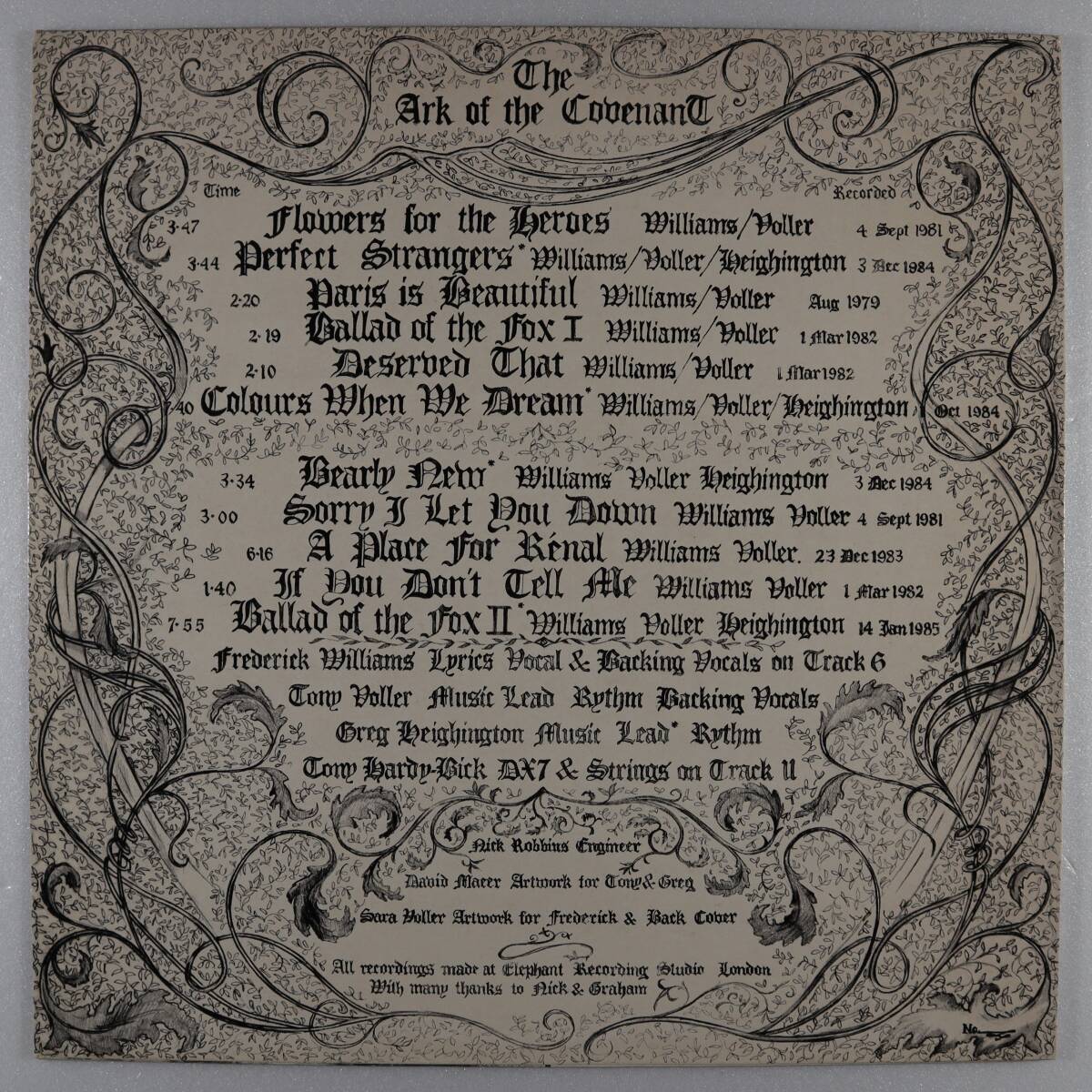  britain Orig * ARK OF THE COVENANT * same * UK self . record 1985 year limitation 500 Press 70*s manner Fork * rhinoceros ke beautiful goods!!