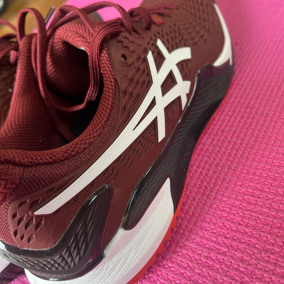 ◆asics アシックス 1041A377 GEL-RESOLUTION9 オムニ・クレーコート用テニスシューズ 26.5㎝ ダークブラウン USED美品◆1回使用のみの画像6