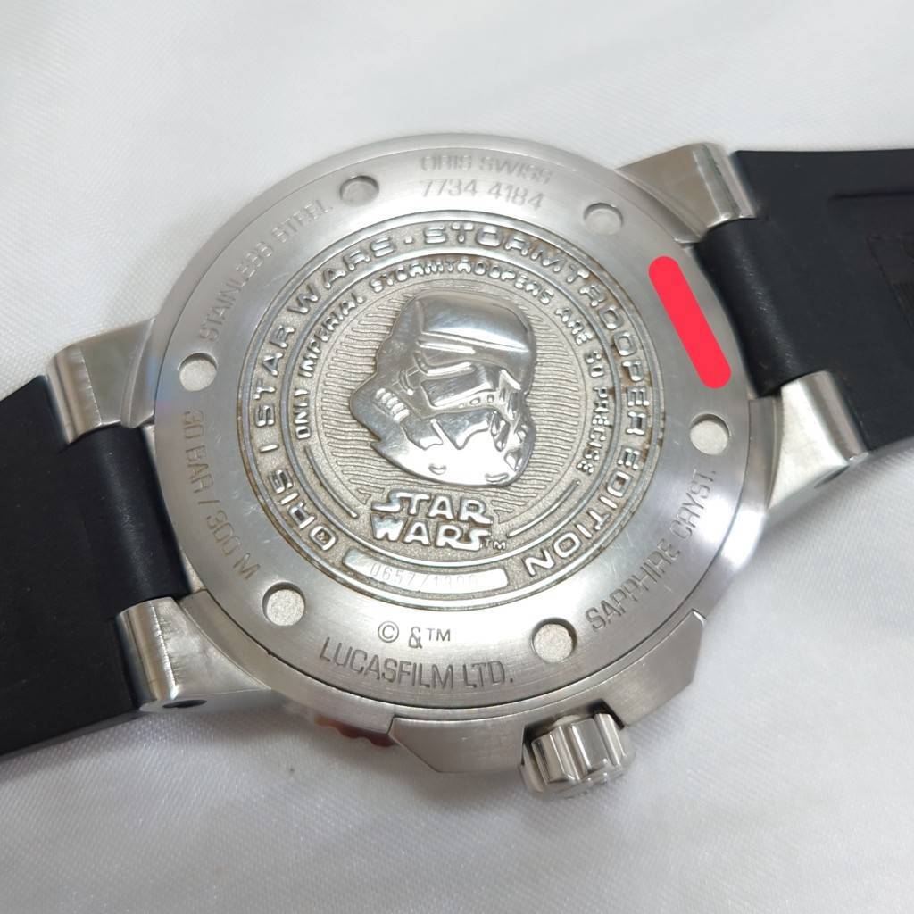 ★【１円スタート！！】スターウォーズ限定モデル！！ オリス ORIS アクイス AQUIS 74377314184 メンズ 腕時計 ブラック文字盤の画像3