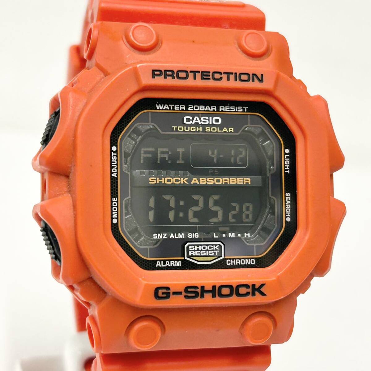 【1円スタート！！】カシオ GX-56 ジーショック レッド オレンジ ソーラー 51mm デジタル 腕時計 CASIO G-SHOCK ビッグサイズの画像3