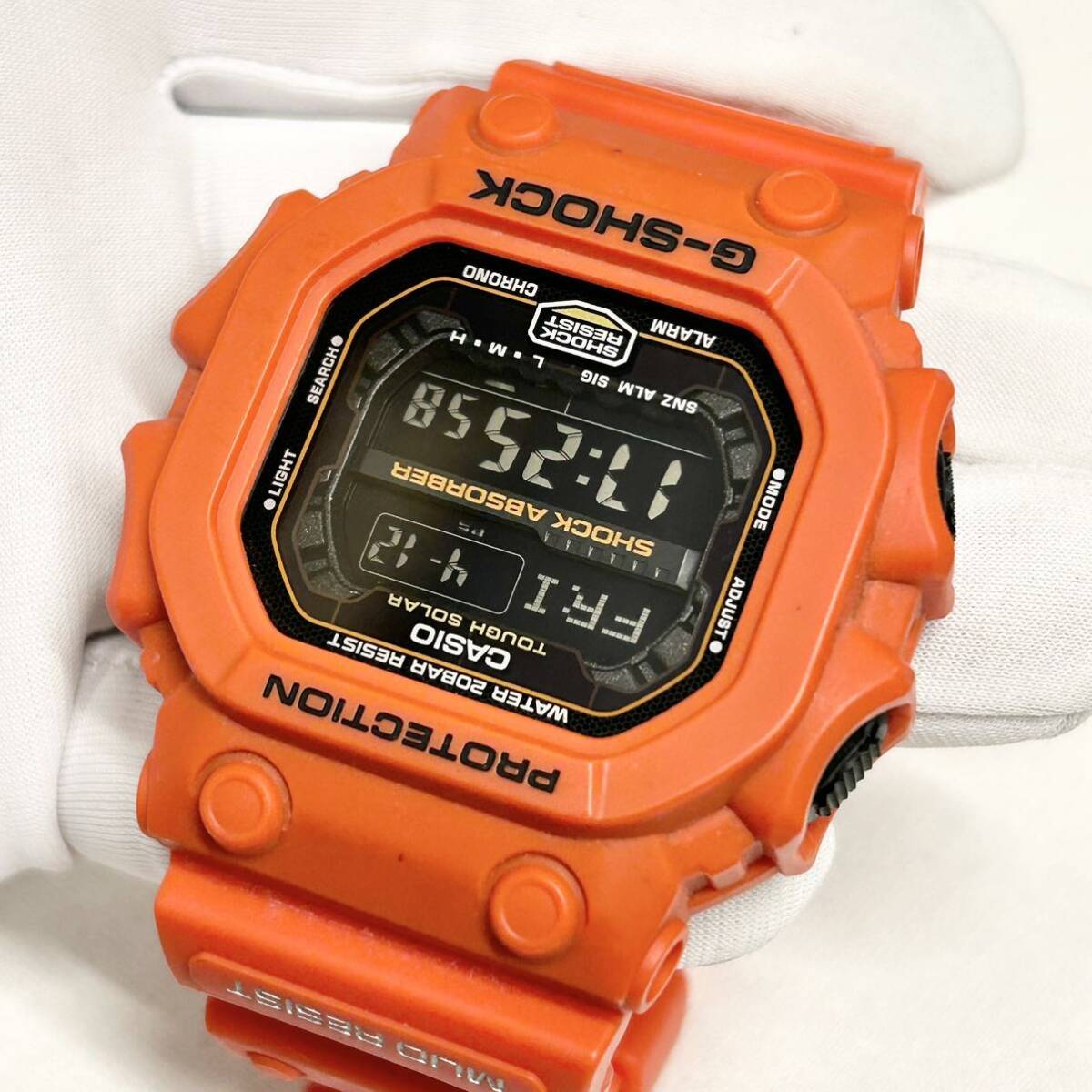 【1円スタート！！】カシオ GX-56 ジーショック レッド オレンジ ソーラー 51mm デジタル 腕時計 CASIO G-SHOCK ビッグサイズの画像6