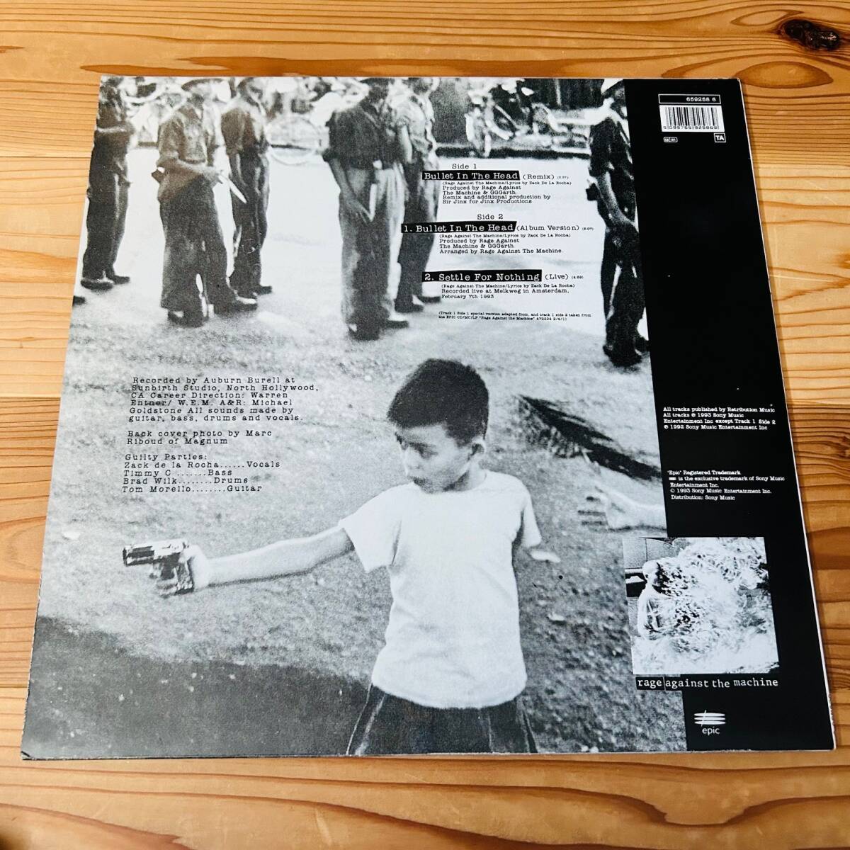 [ rare ] RAGE AGAINST THE MACHINE/Bullet In The Head/UK record / Picture record / Ray ji*age instrument * The * machine /12 -inch single / record 