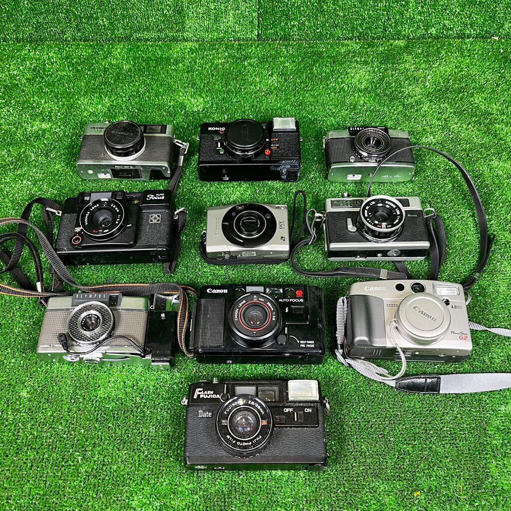 16 コンパクトカメラ フィルムカメラ まとめて Canon OLYMPUS FUJI MINOLTA 色々 レトロ の画像1