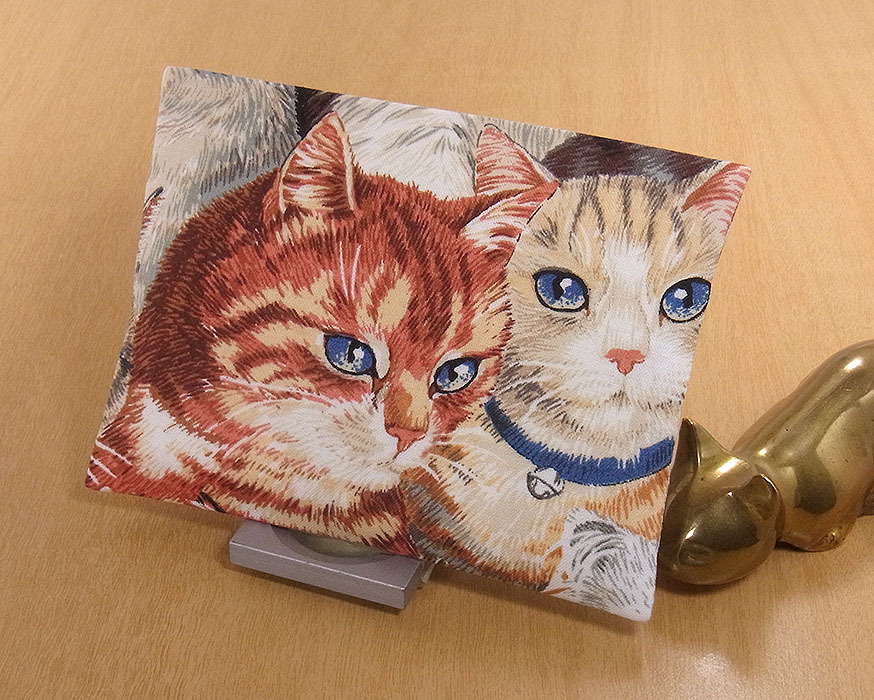 54 TS ハンドメイド ティッシュ カバー ケース 幼稚園 保育園 小学生 三毛猫 キャリコ かわいい 猫 ネコ ねこ キャット プレゼント 贈り物_接着芯が貼ってあります。