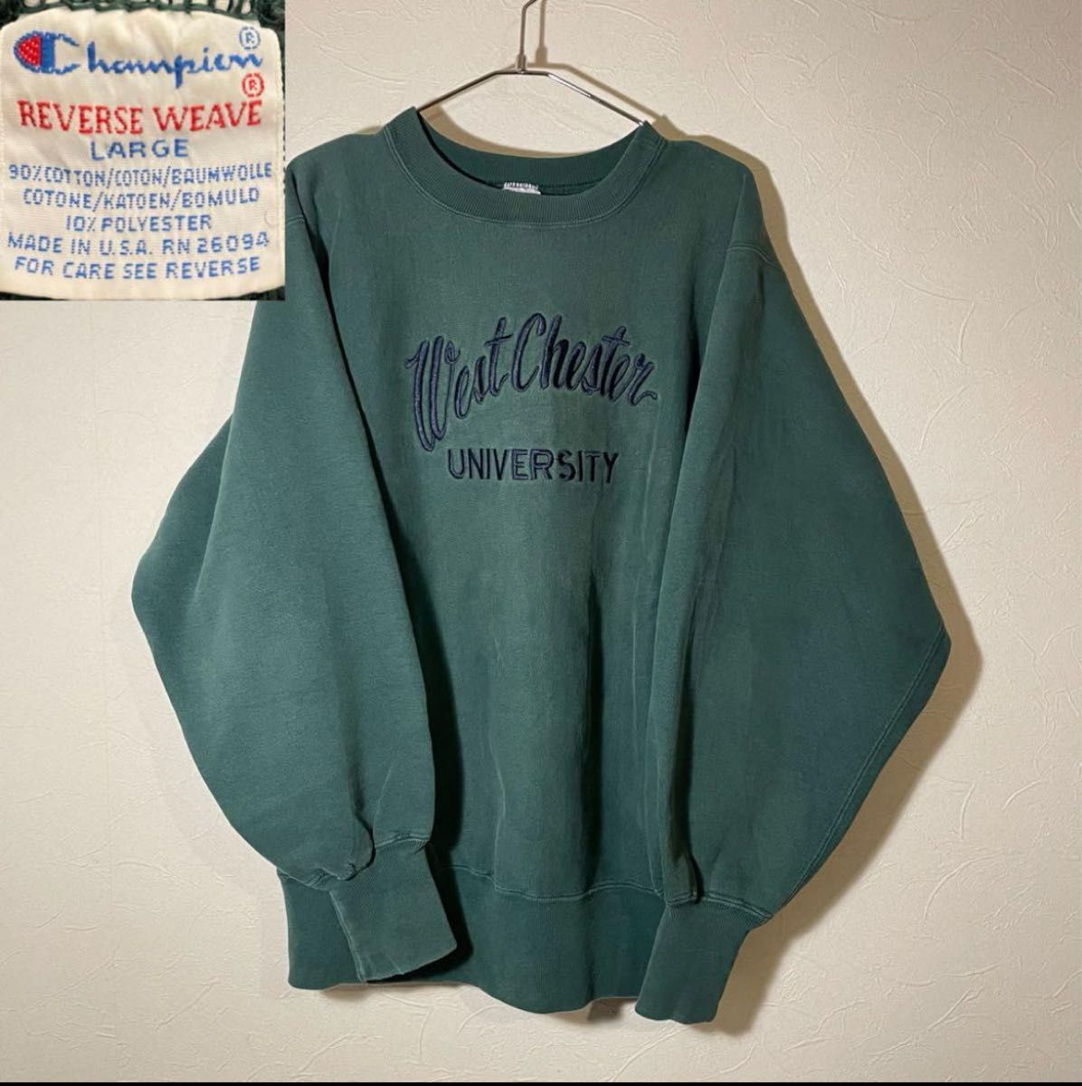 90s reverse weave west chester トレーナー スウェット USA製 カレッジ リバースウィーブ 