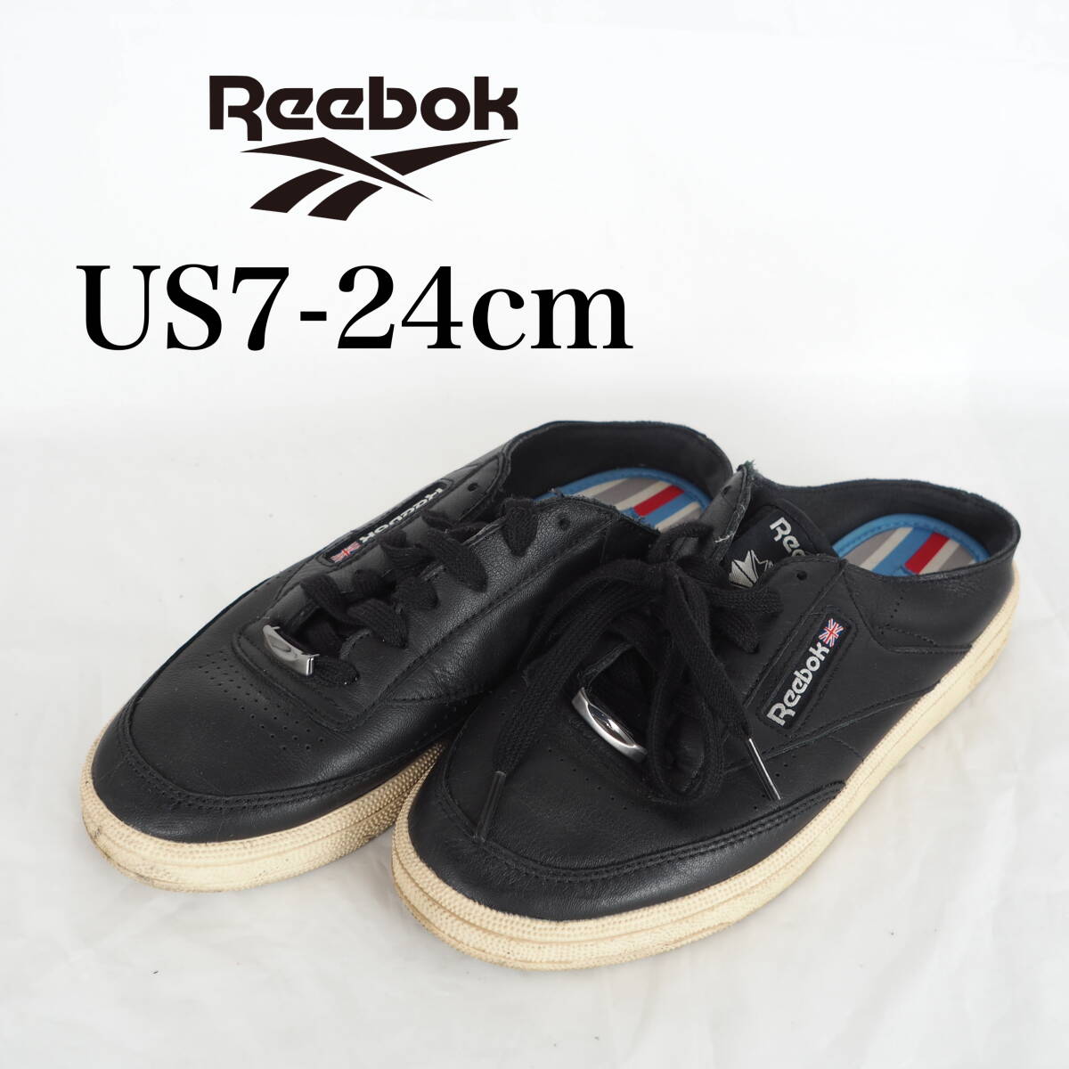 MK5886*Reebok*リーボック*レディーススニーカーサンダル*US7-24cm*黒_画像1