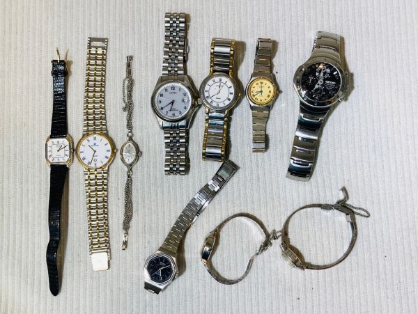 kme16▼腕時計 10点おまとめ/レディース メンズウォッチ SEIKO.CITIZEN.RADOなど 未稼働 ジャンク時計▼_画像1