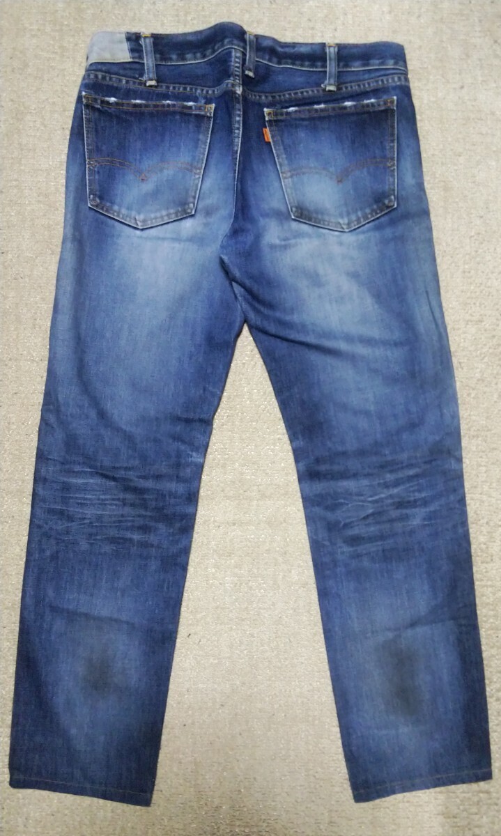 ◎名作・貴重◎LVC LEVI'Sリーバイス68606 USED加工ローライズカスタマイズスリムフィットデニム W32(86cm) オレンジタブ BIG-E 日本製 _画像1