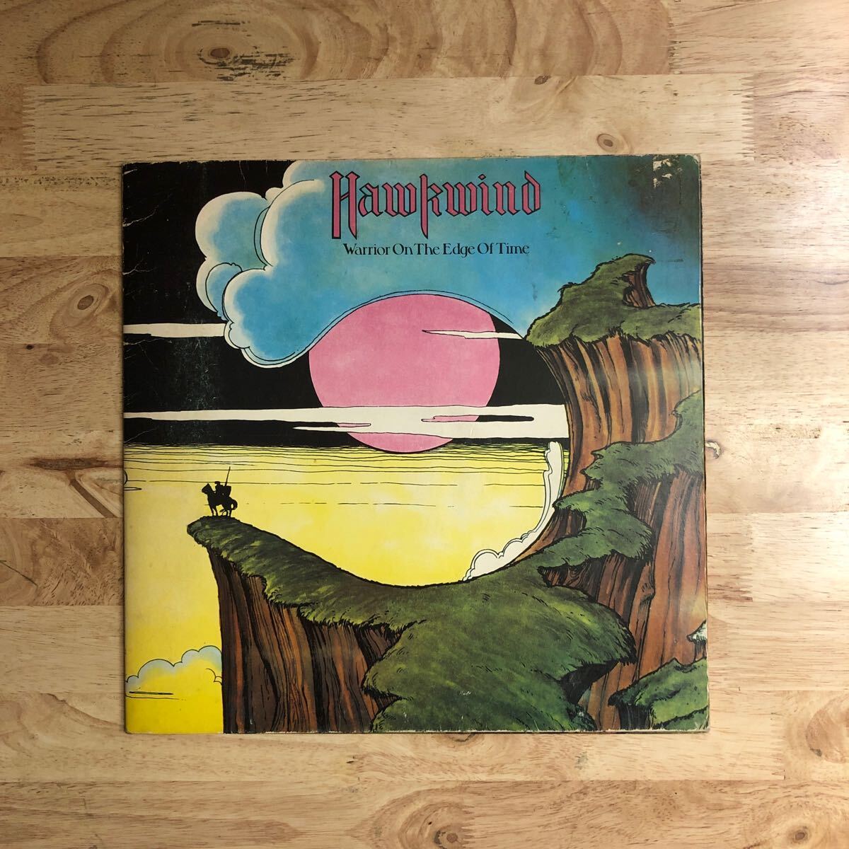 LP 美盤 初回変形ジャケット HAWKWIND/WARRIOR ON THE EDGE OF TIME[UK盤:LATE70'sPRESS:UNITED ARTISTS UAG 29766:元々の紙スリーヴ付き]_画像1